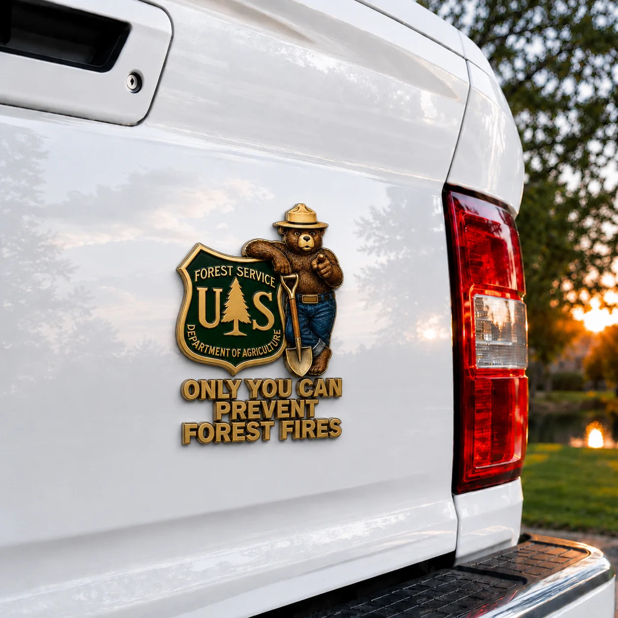 🇺🇸 Last Day Promo: 49% OFF - 🐻USFS Bear Only You Can Prevent Wildfires Car Emblem Metal Badge🌲