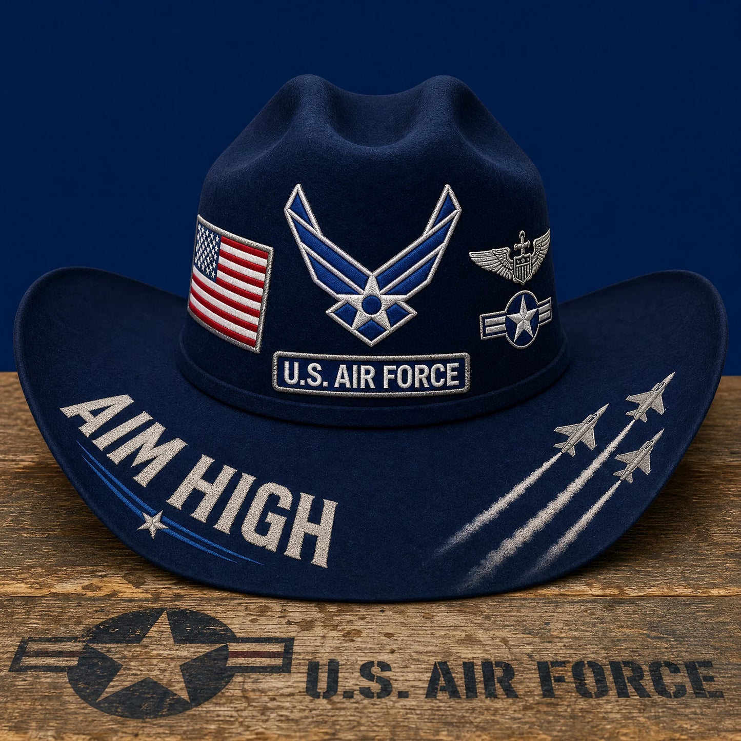 ✈️Last Day Promo: 49% OFF 🎖️ - U.S. Air Force Aim High Tribute Cowboy Hat