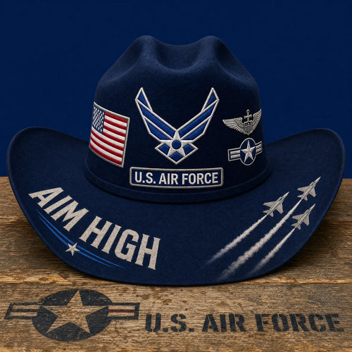 ✈️Last Day Promo: 49% OFF 🎖️ - U.S. Air Force Aim High Tribute Cowboy Hat