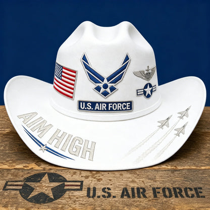 ✈️Last Day Promo: 49% OFF 🎖️ - U.S. Air Force Aim High Tribute Cowboy Hat
