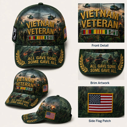 🇺🇸 Last Day Promo: 49% OFF 🎖️ - Vietnam Veteran All Gave Some, Some Gave All Tribute Cap