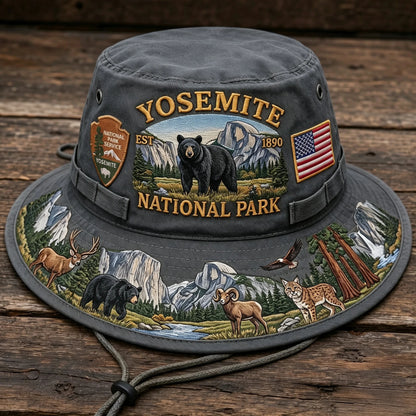 🇺🇸 Last Day Promo: 49% OFF 🐻 -Yosemite National Park Adventure Boonie Hat