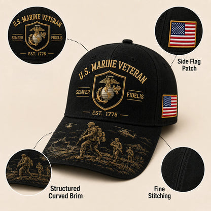 🏆Last Day Promo: 49% OFF! 🎖️U.S. Marine Veteran Semper Fidelis Commemorative Cap