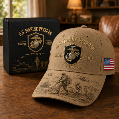 🏆Last Day Promo: 49% OFF! 🎖️U.S. Marine Veteran Semper Fidelis Commemorative Cap