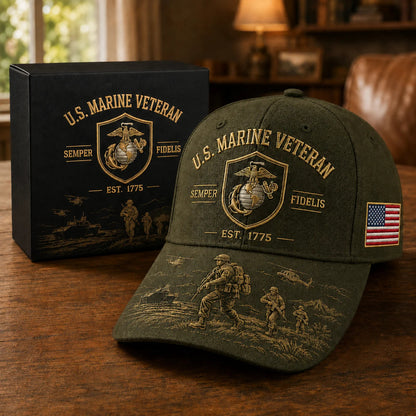 🏆Last Day Promo: 49% OFF! 🎖️U.S. Marine Veteran Semper Fidelis Commemorative Cap