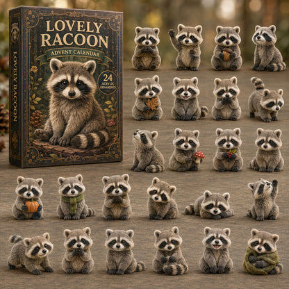 Lovely Raccoon World Advent Calendar 2026 – 24 Acrylic Charms