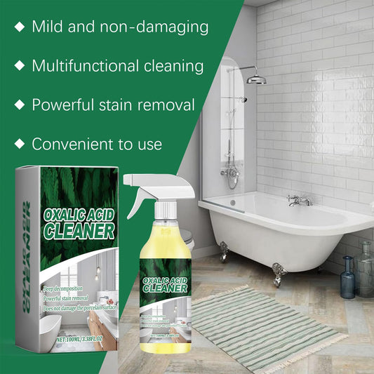 💞50K+ SOLD!💥🔬 【CLEARANCE!】✨✨ Buy 3 Free 2 - 🚽 Oxalic Acid Cleaner, Multipurpose Stain Remover Spray for Bathroom