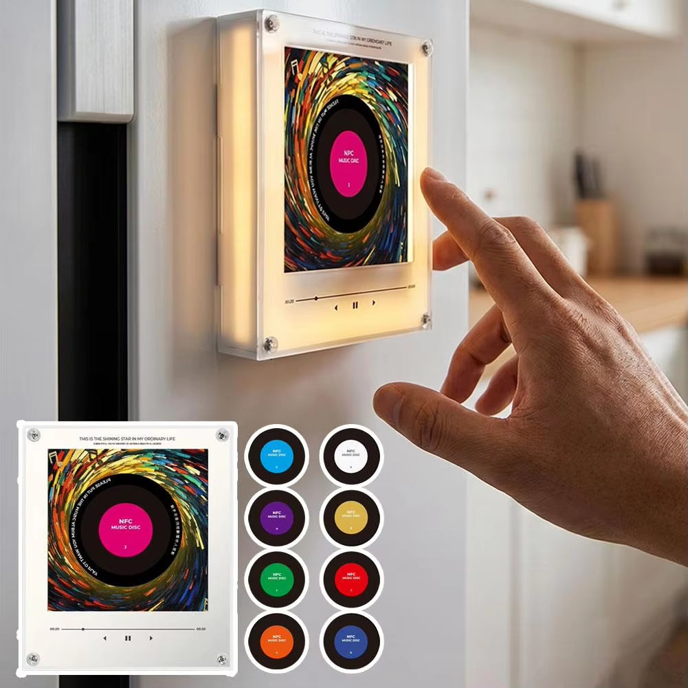 🎤 Iconic Pop Star NFC Fridge Magnet Music Player | Retro Vinyl Style Decor 🎵