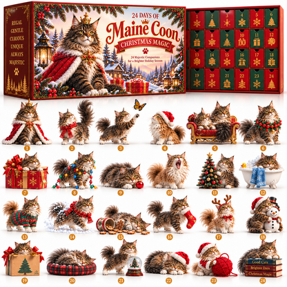 👑🐱 ROAR! One Bite and Christmas Is Mine! 2026 Maine Coon Christmas Box – 24 Days of Furry Royal Mischief!