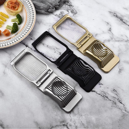 Aluminum Hinged Two-Way Egg Slicer with Stainless Steel Wires