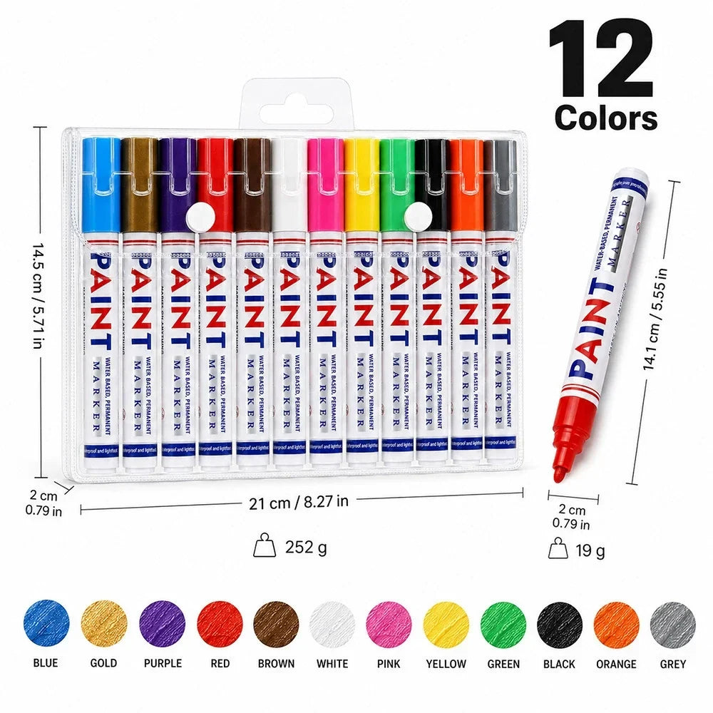 🎁Permanent Automotive Paint Marker Pens – Waterproof Oil-Based