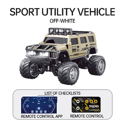 🚙 Mini RC Off-Road Truck – 2.4GHz Remote Control SUV with LED Lights, Spring Suspension & USB Rechargeable Battery 🎁