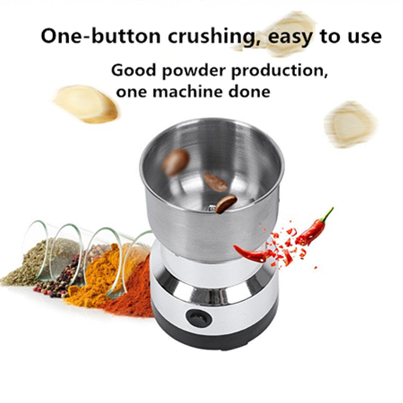 ⚡High-Speed Stainless Steel Grain Grinder – Powerful Electric Mill for Fast, Fresh Grinding