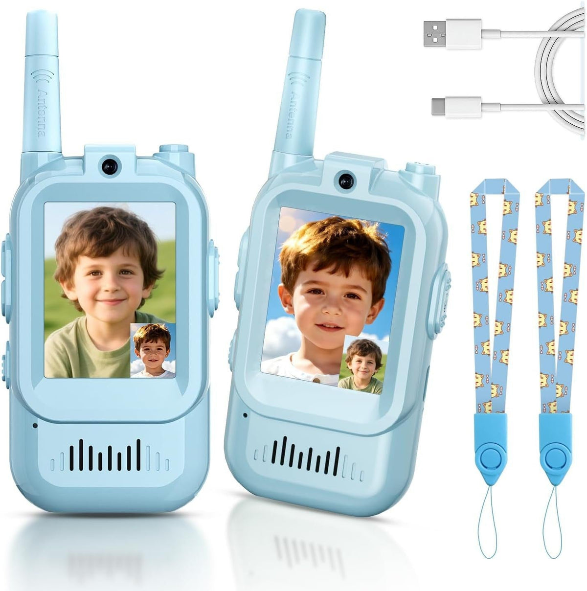 📱 Kids' Video Walkie-Talkie 2-Pack | Camera & Screen Radios