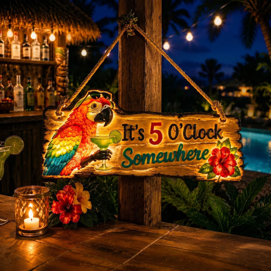 🦜A lifelike parrot Lighted decorative hanging sign-Turn Your Backyard Into a Tropical Escape🌴