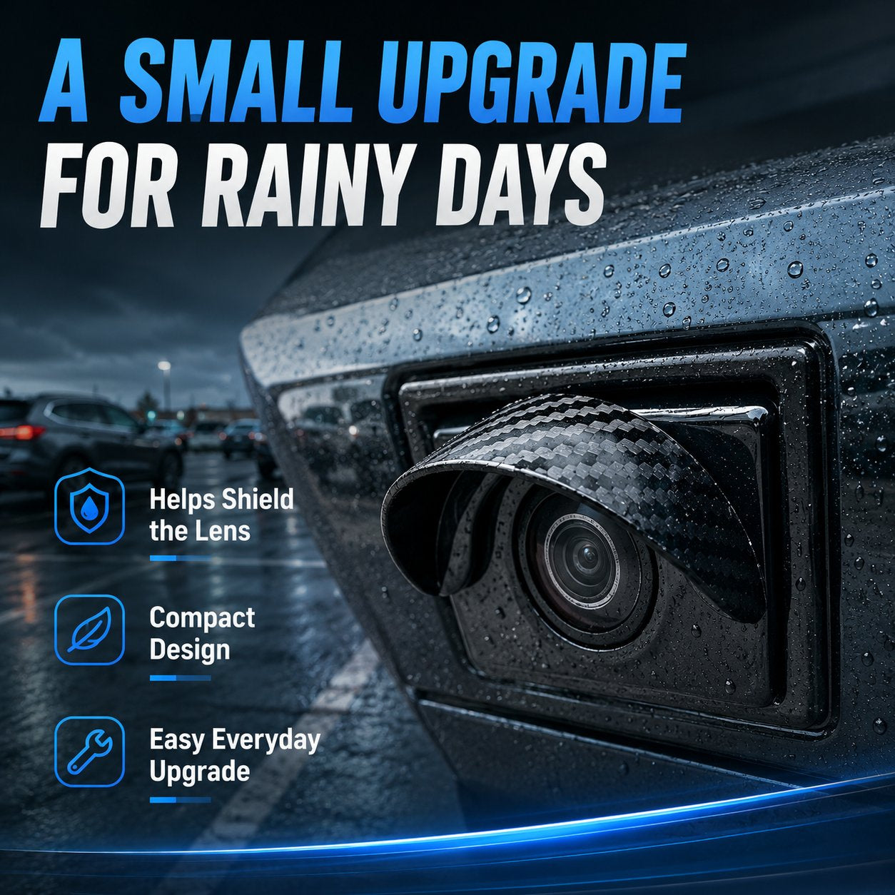 🌧️ 4PCS Car Backup Camera Rain Shield – Clearer Rear View in Rain