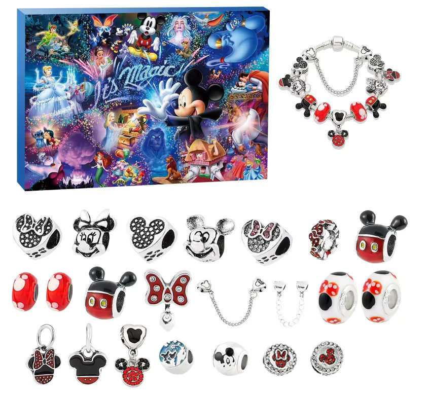 Whimsical Wishes Advent charm calendar with bracelet and decorative beads