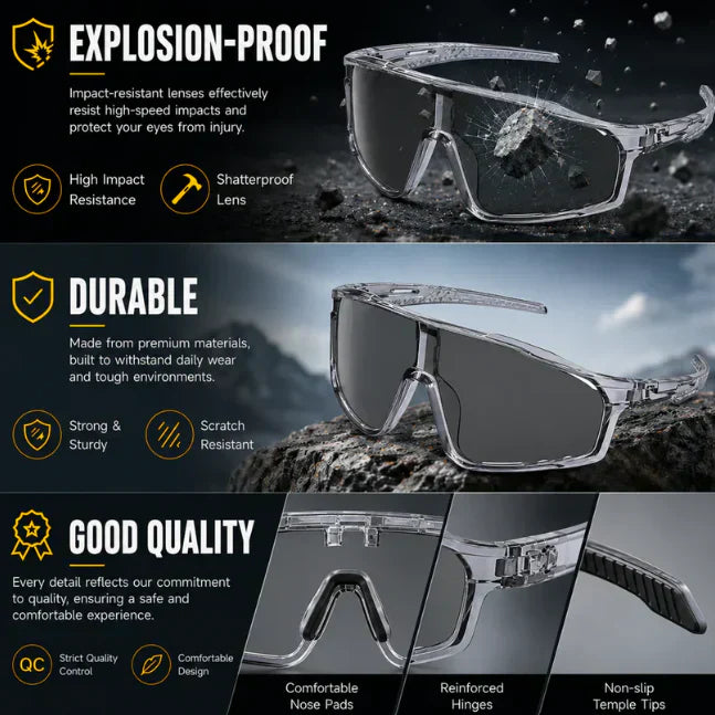 ☀️Limited-time 50% off🥇UV400 Photochromic Polarized Safety Glasses