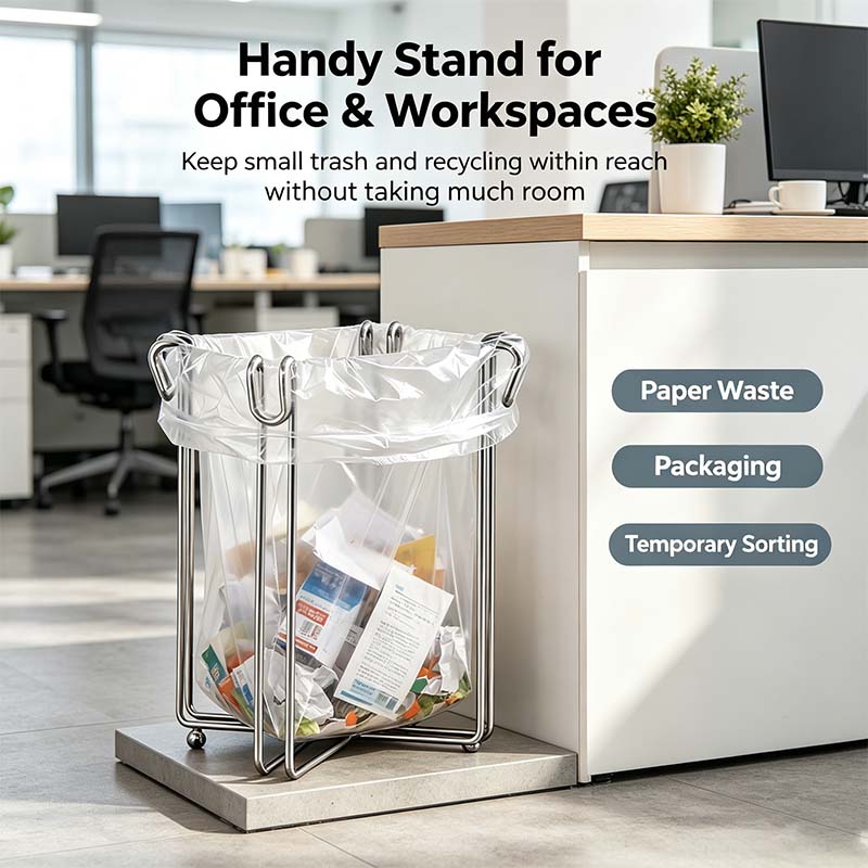 Easy to Disposal, Just Hook the Trash Bag, Foldable 304 Stainless Steel Trash Bag Holder🗑️ - image 11