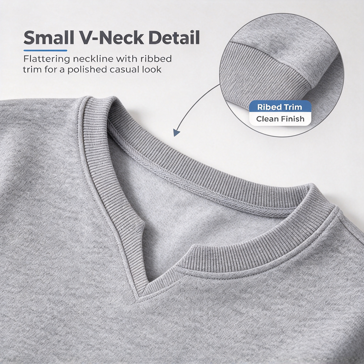 Women’s Solid-color Small V-neck pullover sweatshirt for autumn/winter 🧥