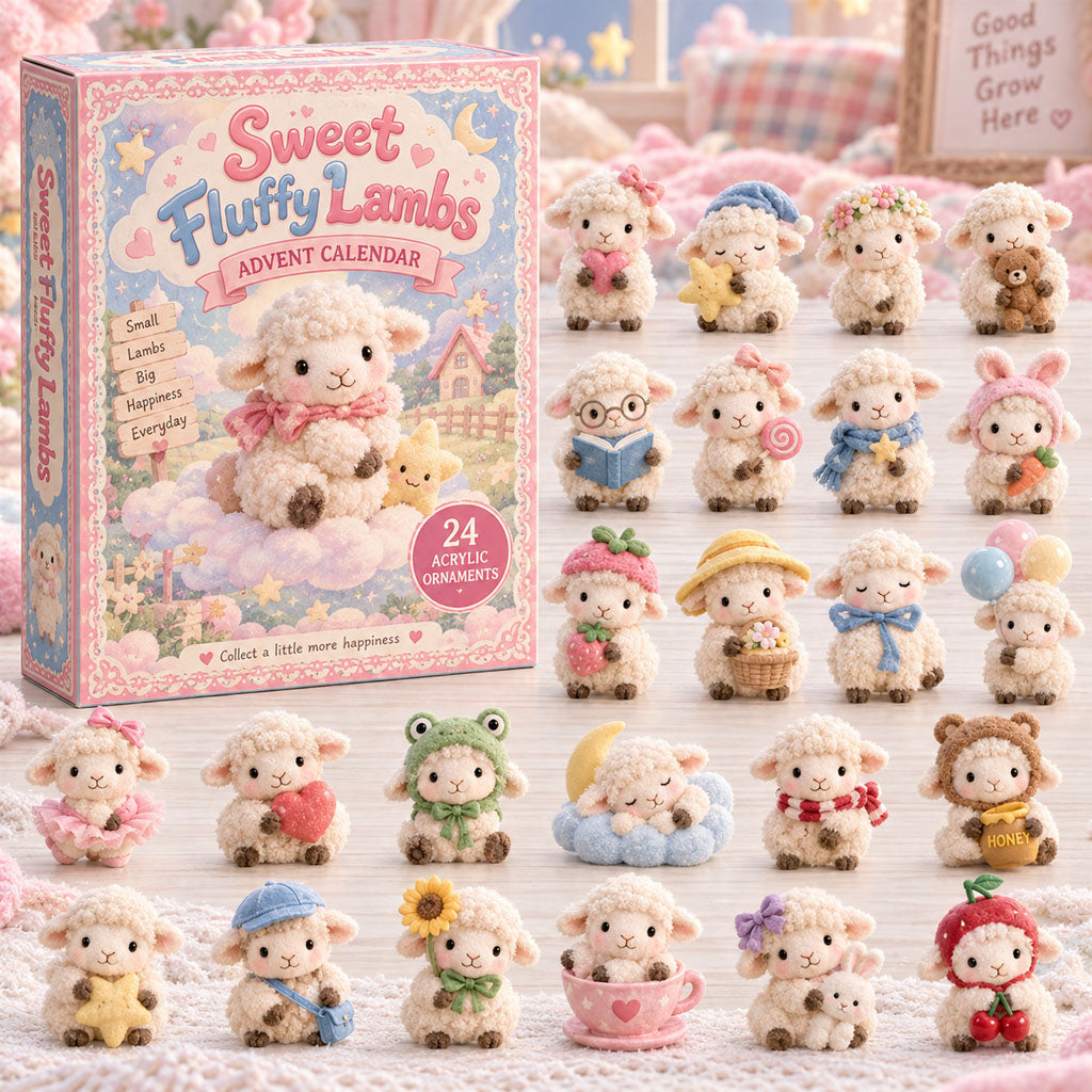 CHRISTMAS KICKOFF 49% OFF - Sweet Fluffy Lambs Advent Calendar 2026 - 24-Day Festive Countdown