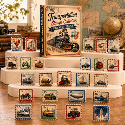 Transportation Stamps Collection Advent Calendar 2026 - 24-Day Festive Countdown