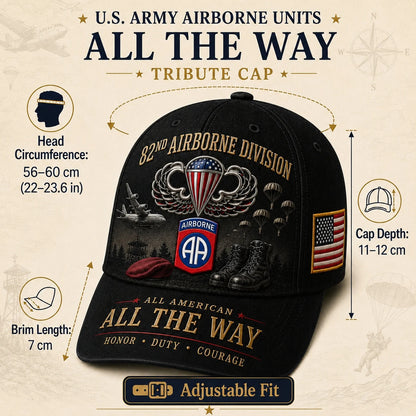 🪂✈️U.S. Army Airborne Units “All the Way” Tribute Cap