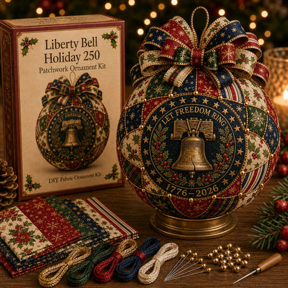 🇺🇸🎄 USA 250th Anniversary Christmas Patchwork Ornament DIY Kit