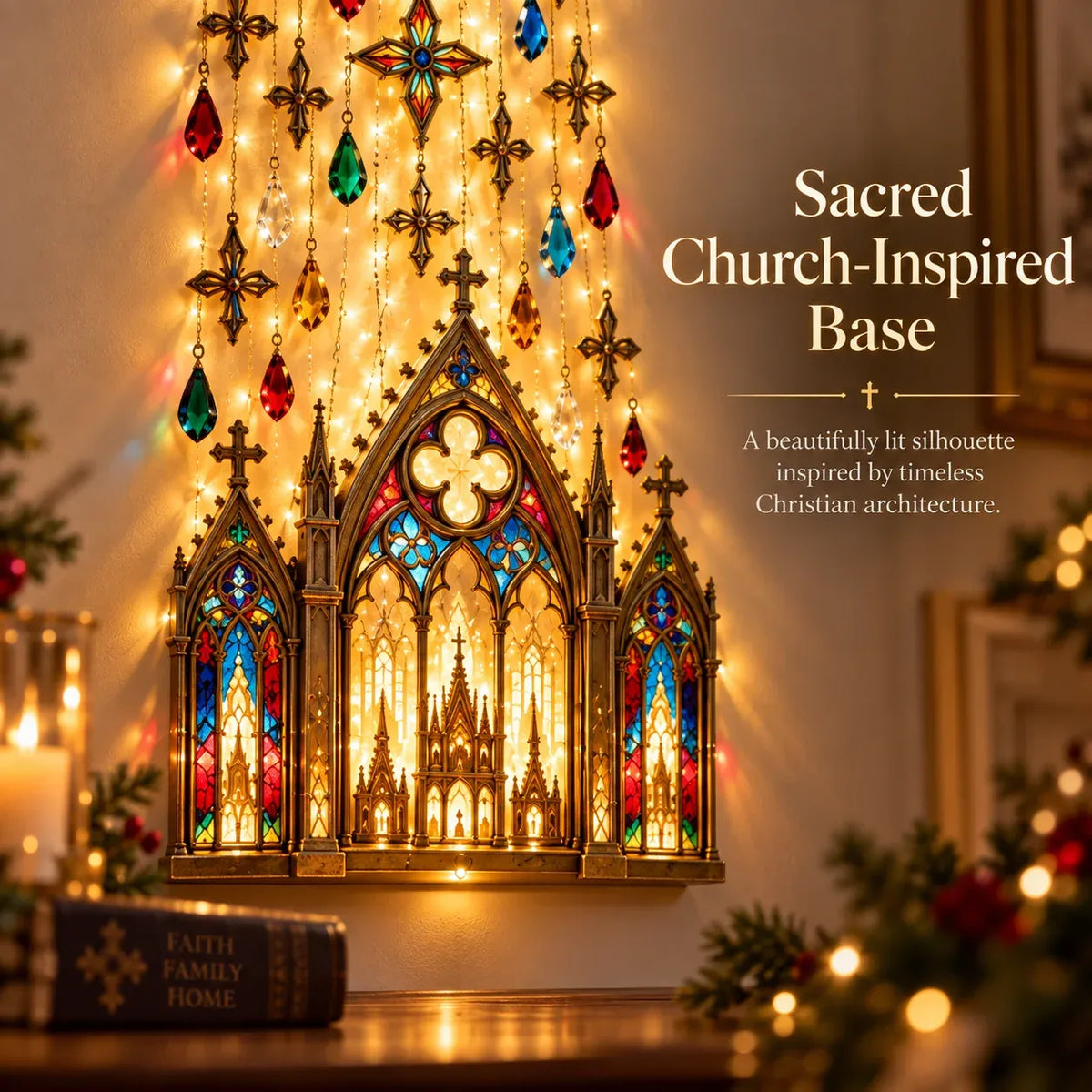 🔥😍Cathedral Grace Stained Glass Cascade Wall Light™