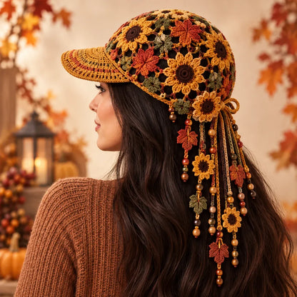 🔥LAST DAY 50% OFF - 🍂 Women’s Handmade Crochet Autumn Baseball Cap