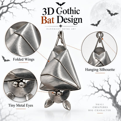 🔥LAST DAY 50% OFF - 🦇Handmade 3D Gothic Metal Bat Hanging Ornament