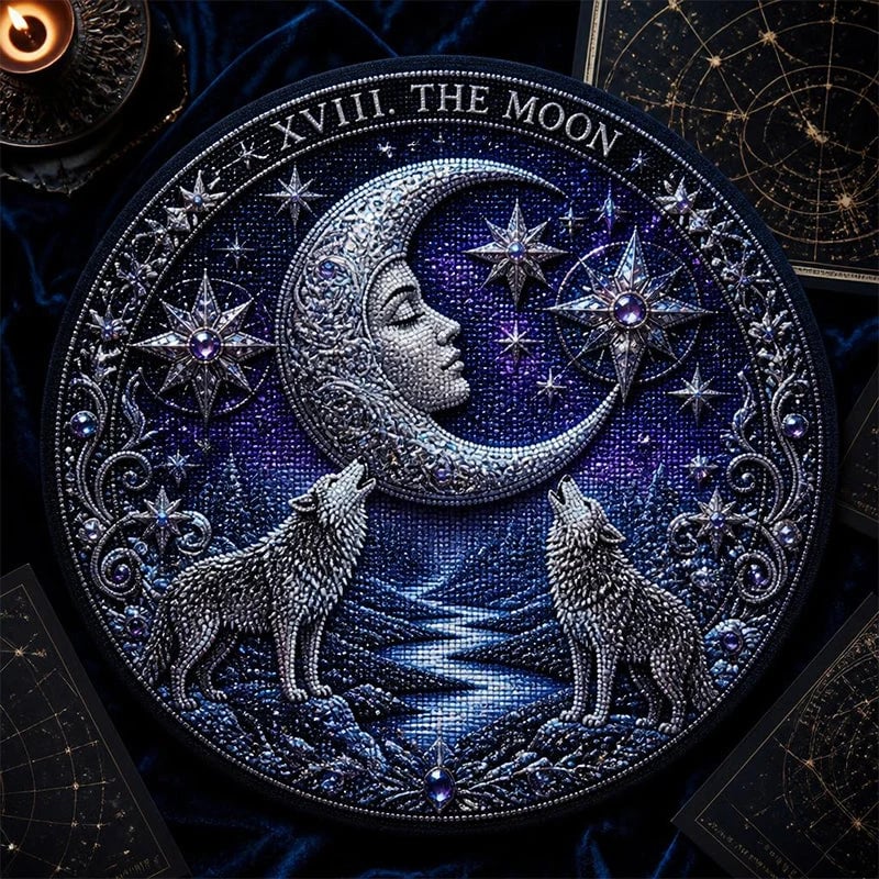 🔥 LAST DAY 49% OFF – 🔮 Premium 5D Diamond 12 Major Arcana Tarot Art Kit | Luxury Flocked Canvas with Scratch-Resistant Non-Fading Diamond Beads DIY Handmade Spiritual Decor 🌙💎✨