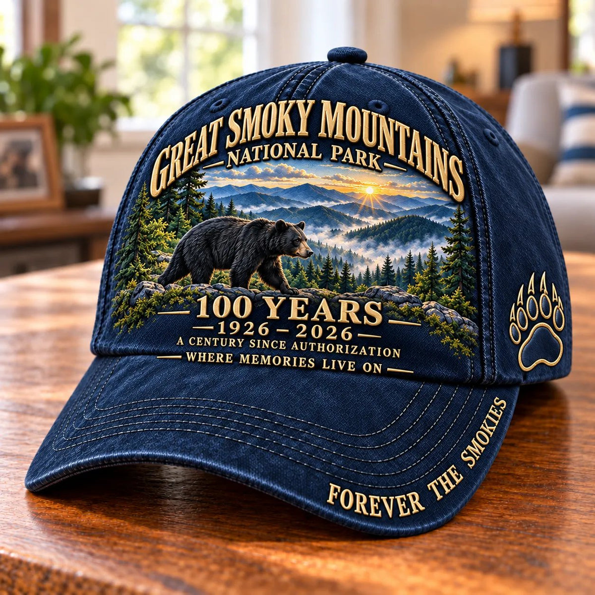 ⏳ Last Day 49% OFF – 🏞️ Great Smoky Mountains 1926–2026 Centennial Cap | Black Bear & Mountain Heritage Design 🐻