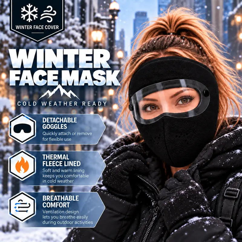 ❄️ Winter Face Mask with Detachable Goggles