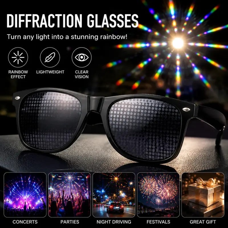 Dollar Sign Diffraction Glasses – Fun Light Effect Party Glasses