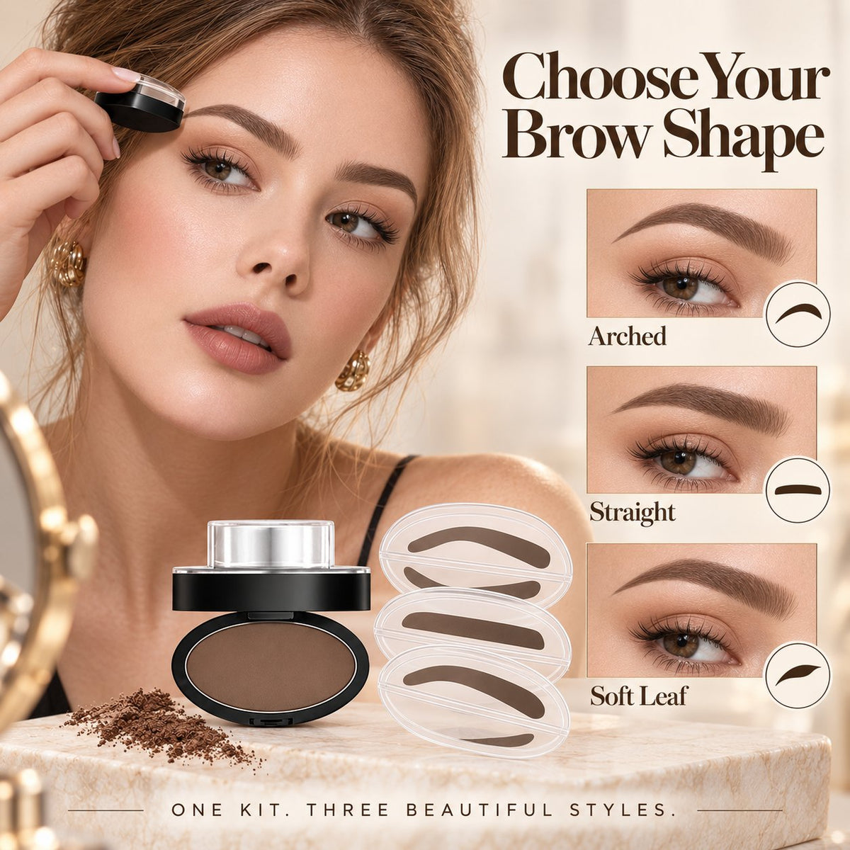 Eyebrow powder seal set