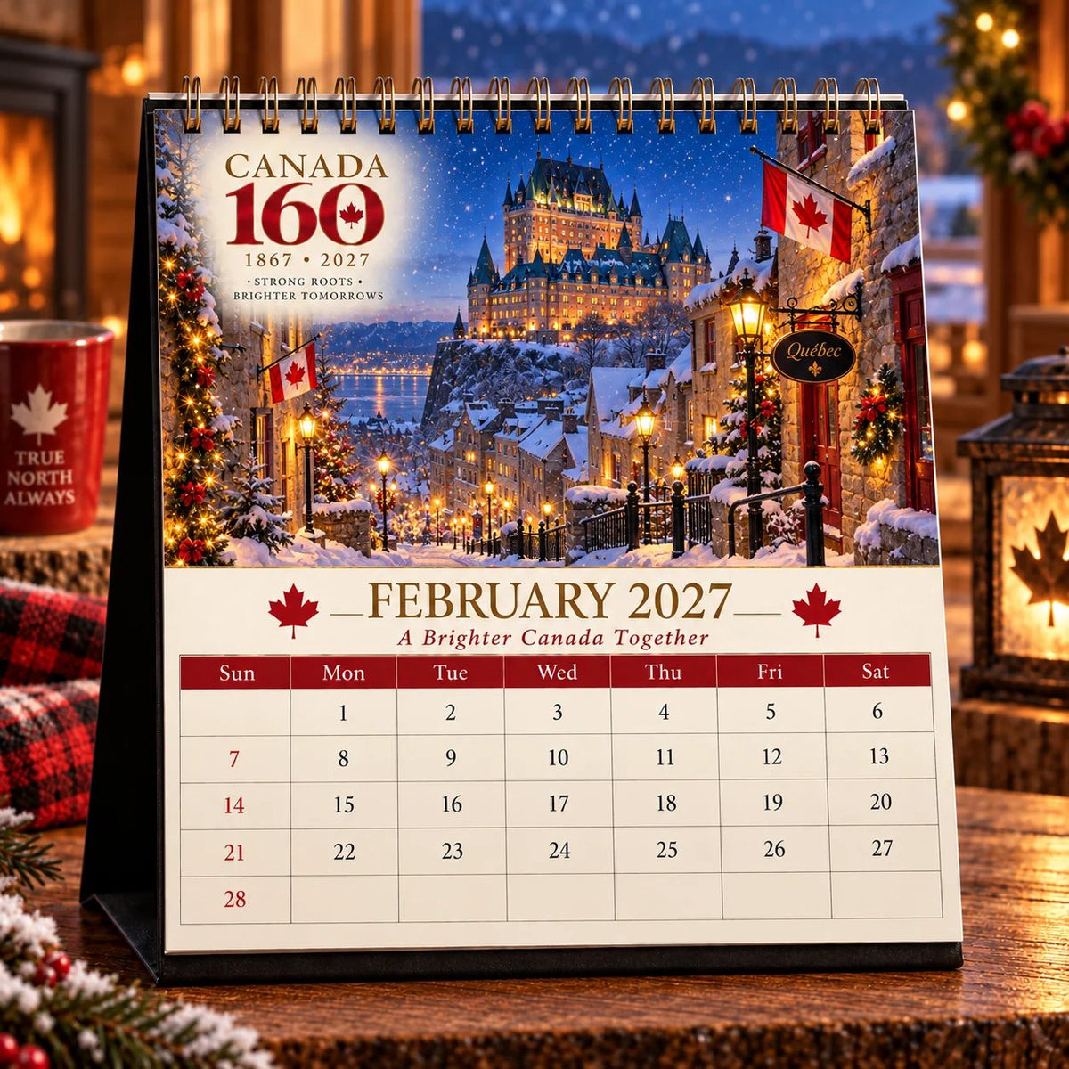 🍁Canada 160th Anniversary 2027 Desktop Calendar — A Year Across the True North📅