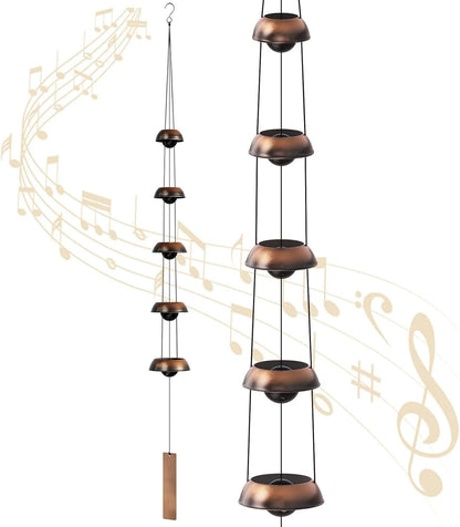 🔔 Quintet Brass Wind Chimes (35-inch)