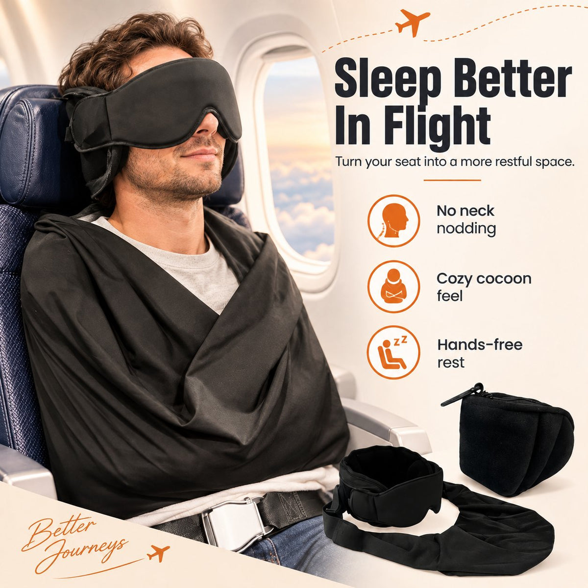 Integrated Travel Sleep Support Kit🧳——All-In-One Sleep Support for Head, Shoulders & Body