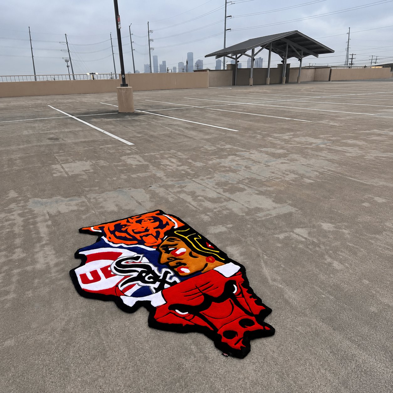 Illinois Chicago All-Team Hand-Tufted Area Rug 🐂🐻⚾