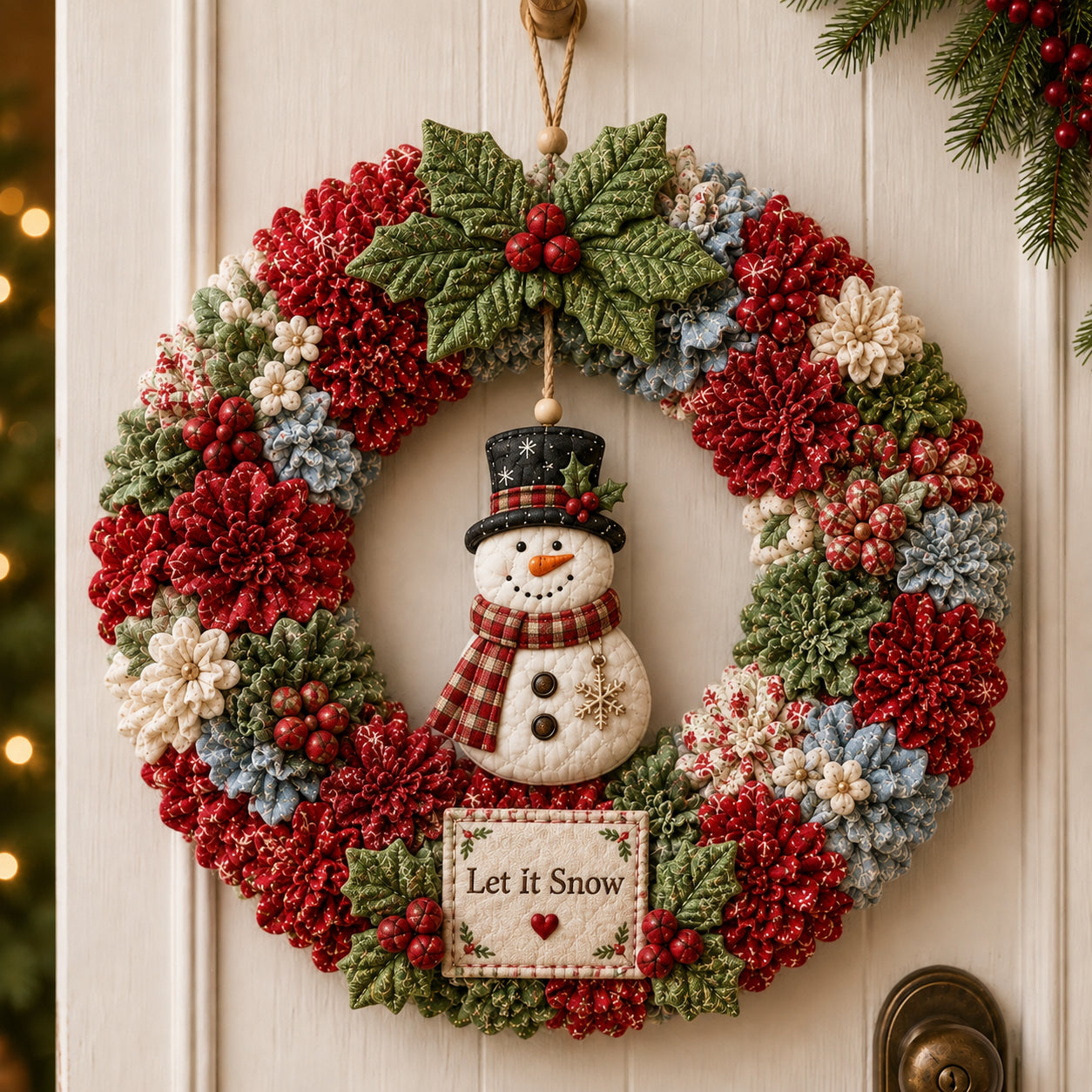 🔥49% Off Last Day🎄 3D Fabric Poke Wreath DIY Kit