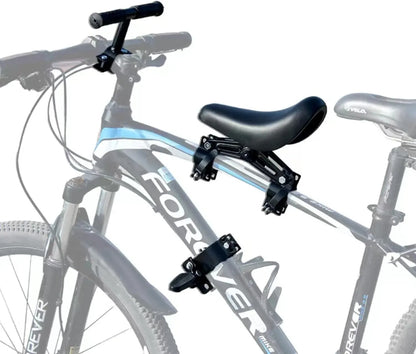 Front-Mounted Kids Bike Seat Set with Handlebar & Folding Foot Pedals