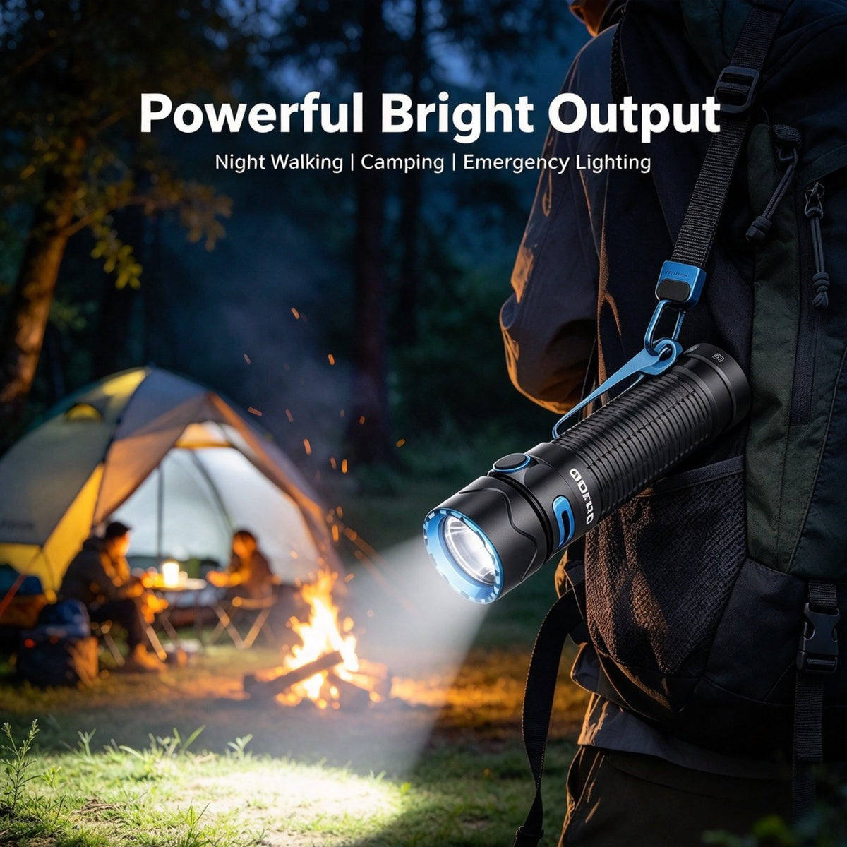 Outdoor Hiking Rechargeable Portable Tactical Flashlight, Multi-Mode Bright LED mini Light