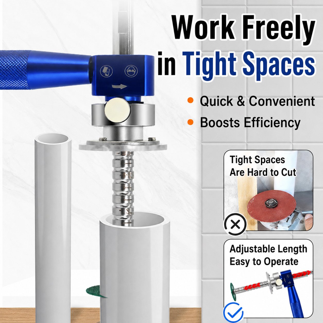 🔥Premium Internal Pipe Cutter Tool Set | Precision Depth Control for PVC & Wood