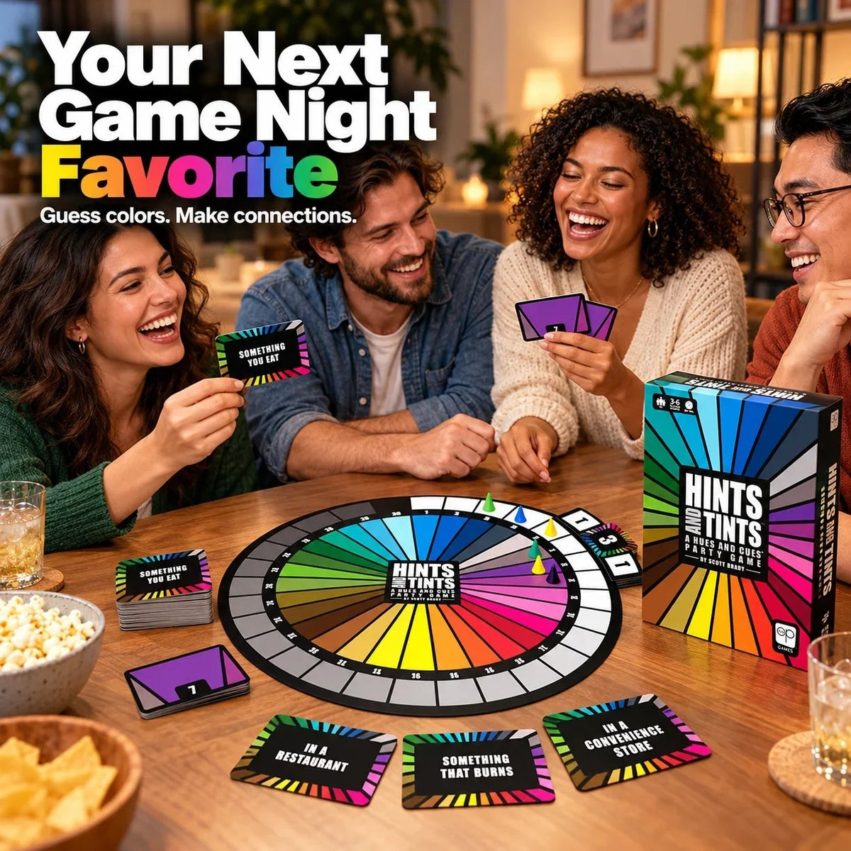 Hints and Tints | Creative Color Clue Party Board Game, Fast-Paced Family & Group Game