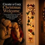 🎄 Light‑Up Glowing Christmas Door Hanger ✨ Festive Home Decor
