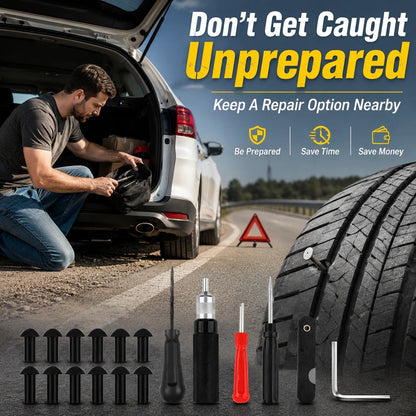 🔥😍🍄 Mushroom Tire Repair Kit – Compact Roadside Puncture Tool Set