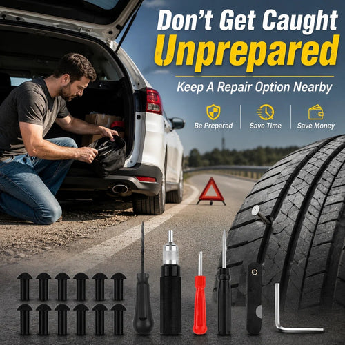 🔥😍🍄 Mushroom Tire Repair Kit – Compact Roadside Puncture Tool Set