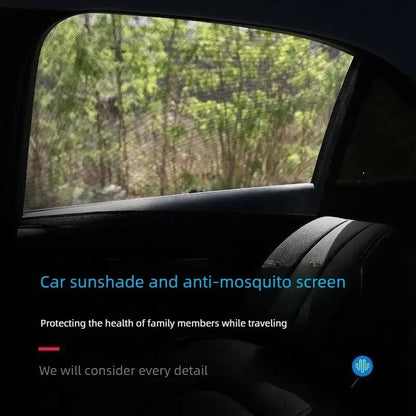 🔥 HOT SALE 🔥Car Anti‐Mosquito Screen/Net, 4 Pack Car Sunshade Curtain, Mosquito Net For Car Glass, Privacy Window Mesh