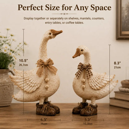🏡🐔🪿 Playful country-style animal figurines – charming animal pairs for a cozy home